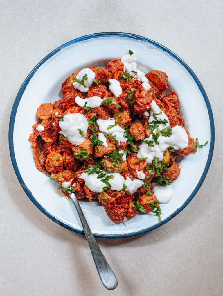 The Blurry Lime OVENROASTED PATATAS BRAVAS